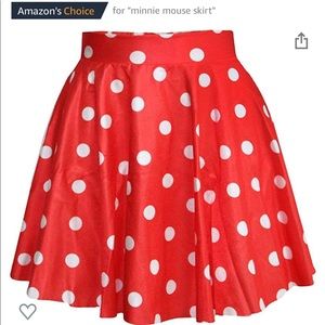 SAYM Stretchy Polka Dot Flared Casual Mini Skirt